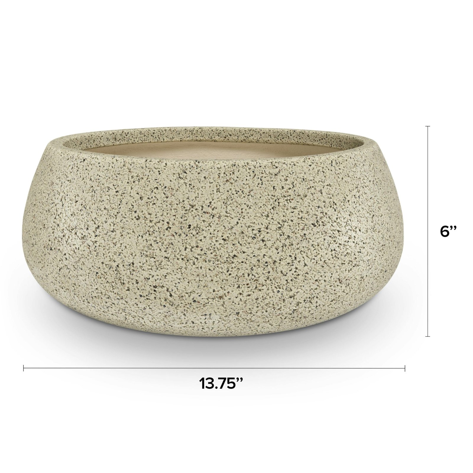 Round Stone Plant Pot - Image 3