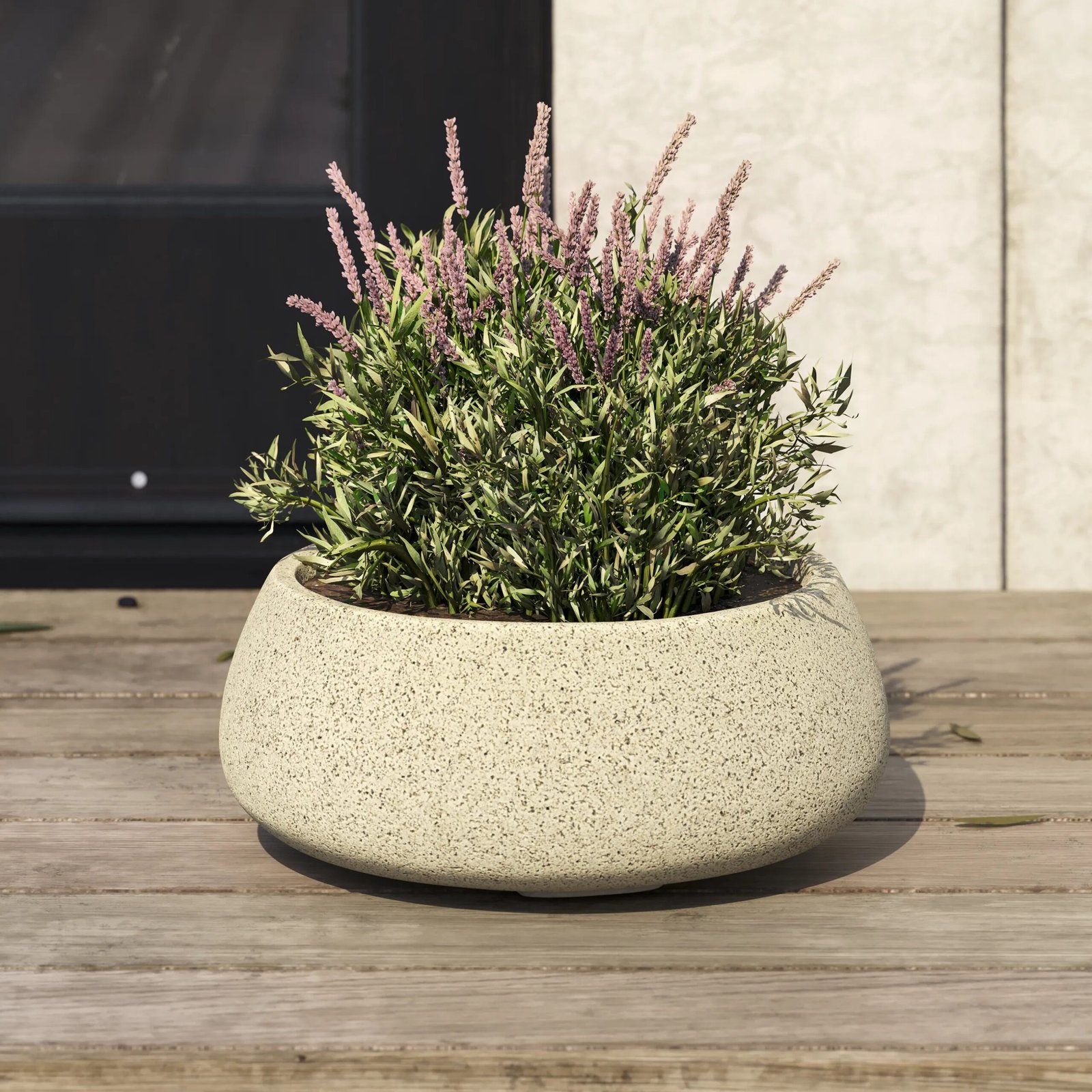 Round Stone Plant Pot - Image 2